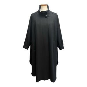 Vintage Dani Colby Heavy Wool Blend Cape Coat Black OS